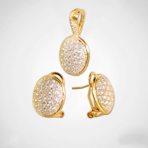 Brillo Oval – Set con circónes